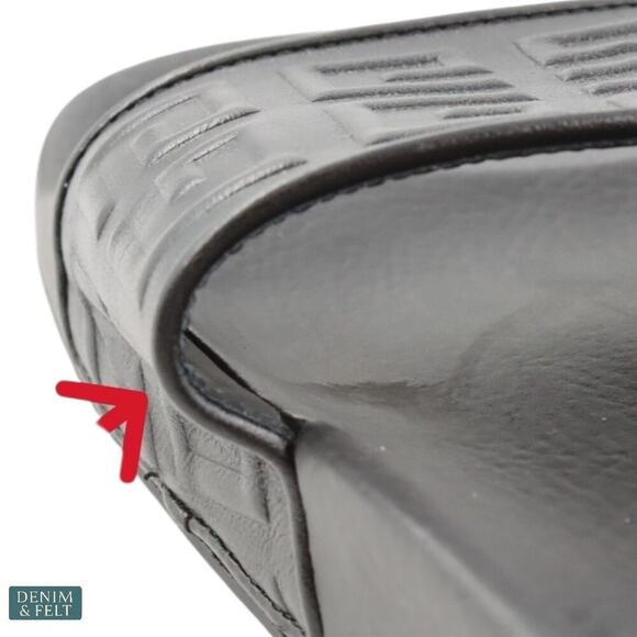 Givenchy Slide 4G Flat Sandals Black Lambskin Leather Logo Italy Size 38 - Picture 12 of 12